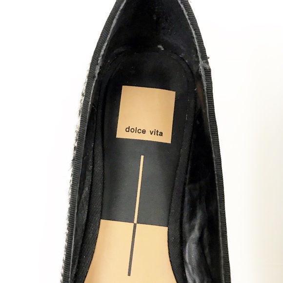DOLCE VITA Black/White Calf Fur Smokin' Flats - Picture 2 of 7